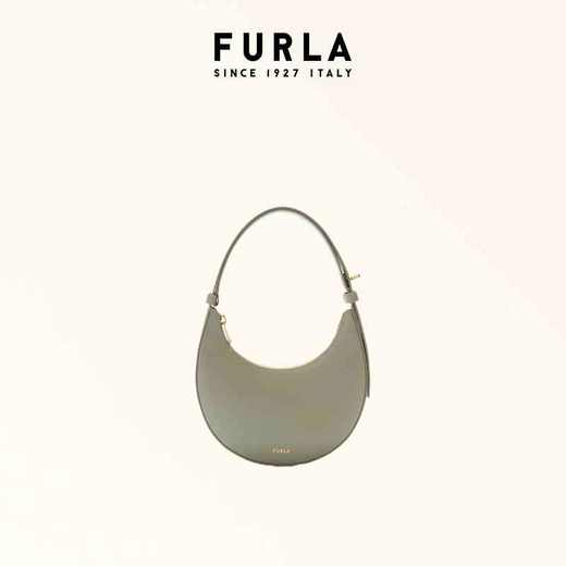 意大利FURLA芙拉MIALUNA月亮包灰绿色 商品图0
