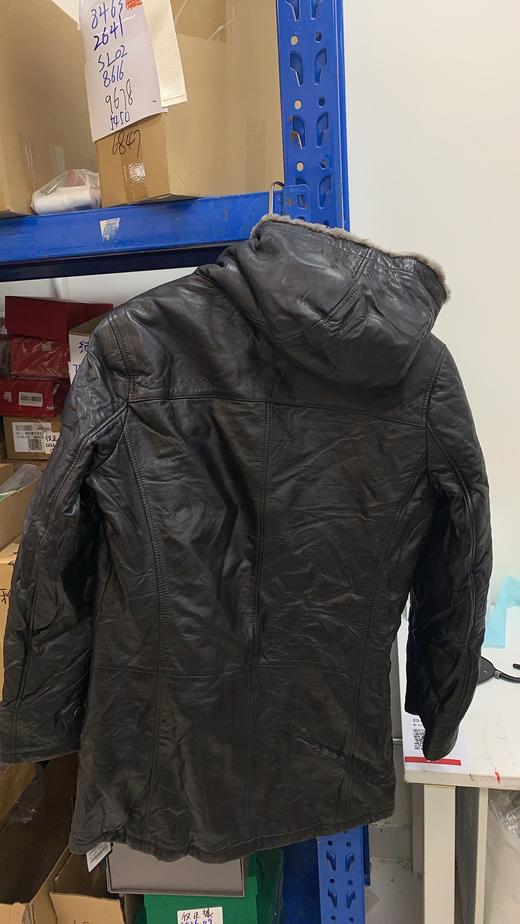 XB039602   雪豹  雪豹连帽羊毛内胆男士保暖真皮皮衣【以实拍图为准】170/92A 商品图1