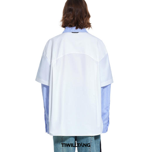 TIWILLTANG启世录“浪漫收藏家”绣花假两件衬衫 商品图3