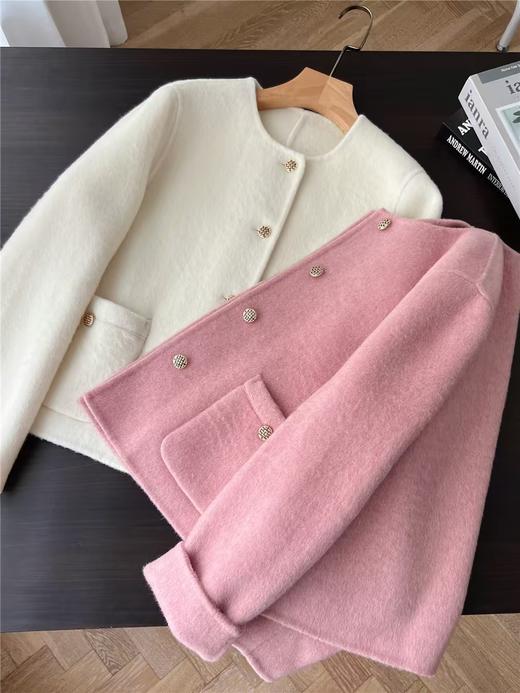 极简小香风羊毛桑蚕丝春秋外套 商品图11