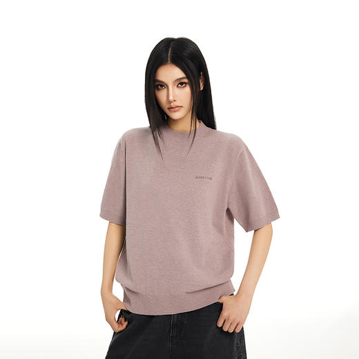 【Achock官方店】春夏美式复古圆领短袖T恤男女潮牌简约针织上衣 商品图1