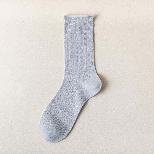 【春夏网眼袜子女中筒】透气薄款 纯色女士夏季长袜 堆堆袜棉袜月子 商品图13