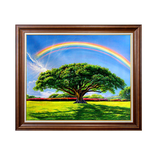 靠山画 翠木虹光 彩虹图 商品图0