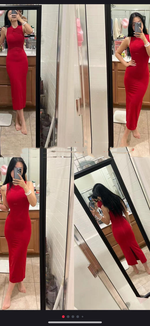 Lululemon 超美红色无袖后开叉连衣裙 只有2/4码 商品图0