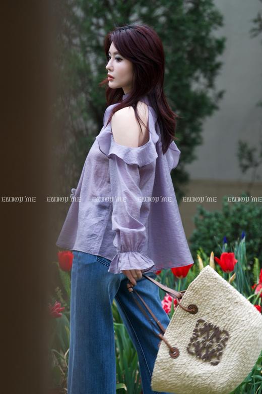 【门店同款】ENJOY春季“绮梦繁花”手工钉花上衣 161903016 商品图5