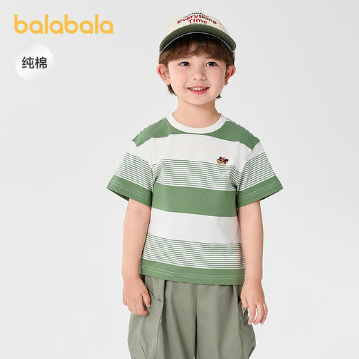 巴拉巴拉童装儿童t恤男童短袖女童宝宝上衣2025新款夏季吸湿速干 商品图1