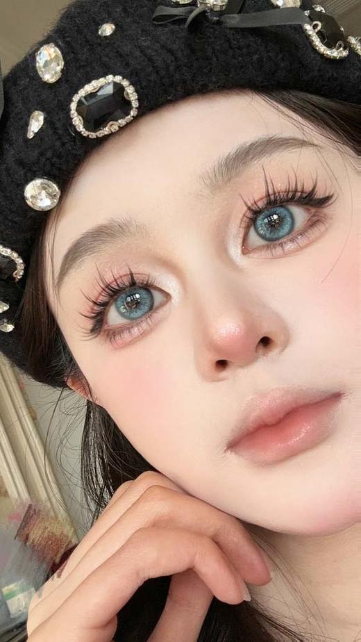 summerbaby 月抛美瞳 天使冰蓝（星河印记月抛款） 直径14.5mm着色13.7mm 商品图2