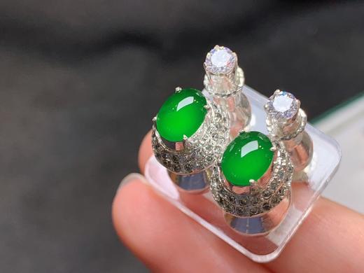 蛋面翡翠裸石一对 商品图3