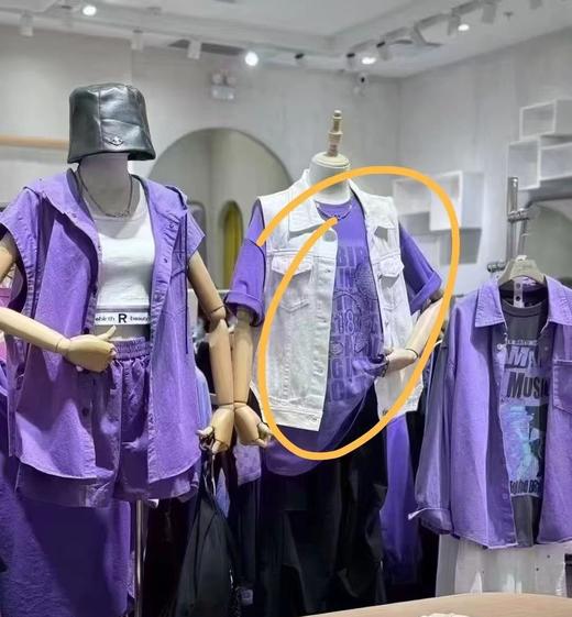 N双口袋前长后短牛仔马夹春季151090190321 商品图1