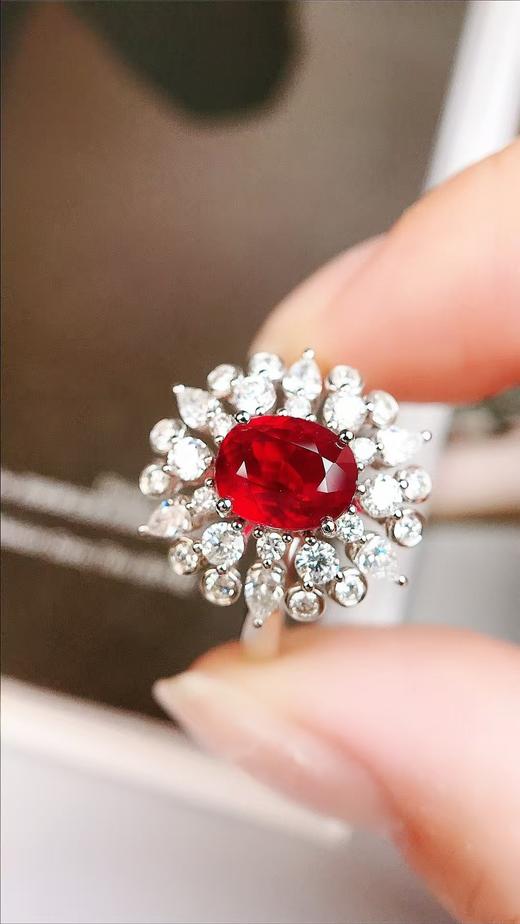 1.52ct刻面红宝石戒指 商品图0