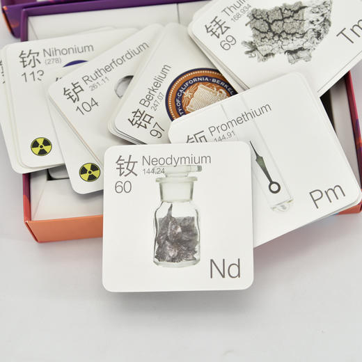 化学元素魔法卡 118张精美卡片 趣味元素知识手册 艺术插画周期表 快速收纳盒 美丽的化学世界 商品图3