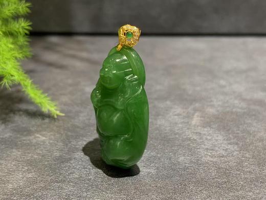 【御珠宫坊】金镶碧玉佛吊坠 商品图5
