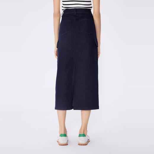 NEELLY纳俪商场同款春季新款简约显瘦包臀工装裙女通勤百搭中长裙N25034E04607 商品图1