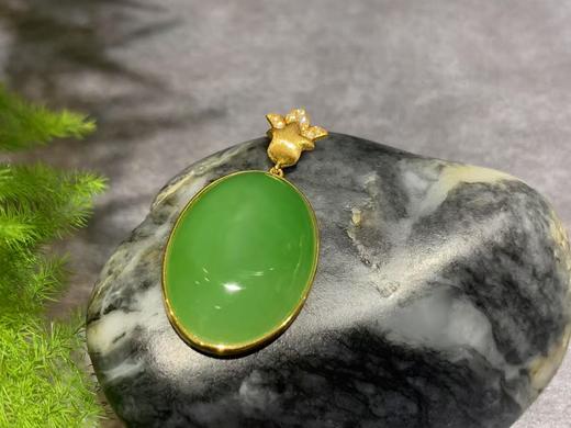 【御珠宫坊】金镶碧玉吊坠 商品图3