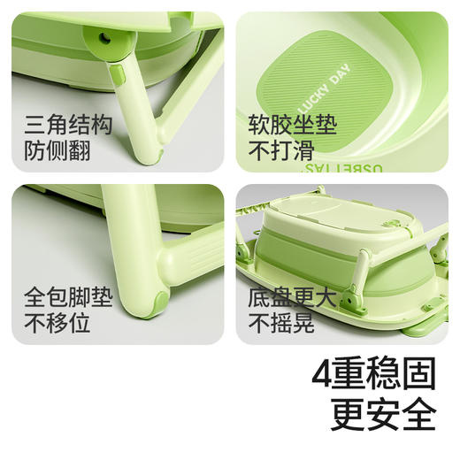 贝肽斯婴儿洗澡盆宝宝可坐躺折叠感温浴盆新生儿童大号抗菌泡澡桶 商品图3