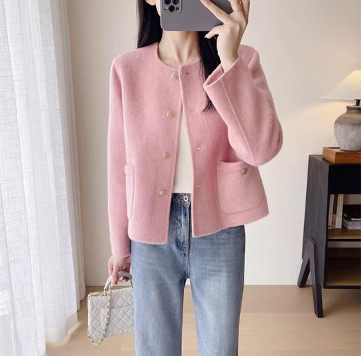 极简小香风羊毛桑蚕丝春秋外套 商品图3