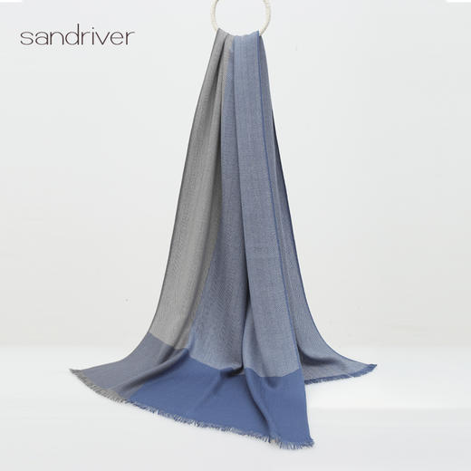 精纺人字纹羊绒围巾SJF92P809N 商品图5