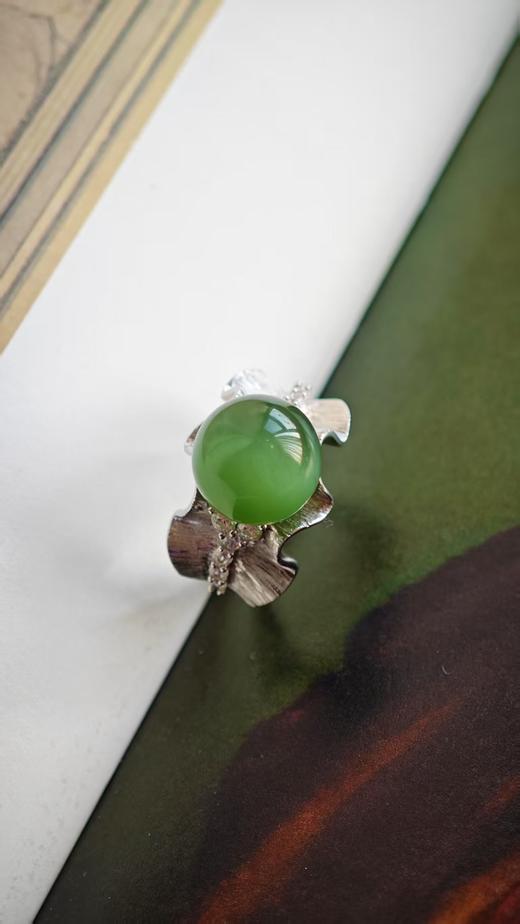 难哄集·和田和南红银戒指【嘉石597】 商品图12