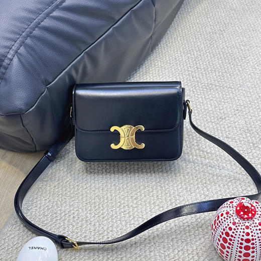 Celine 黑金 box皮 小号 Teen 凯旋门 斜挎包 商品图2