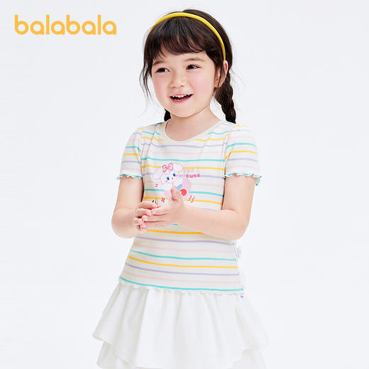 巴拉巴拉宝宝短袖t恤婴儿女童上衣2025新款夏装甜美时尚可爱清新 商品图2
