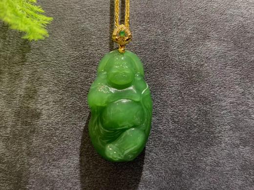 【御珠宫坊】金镶碧玉佛吊坠 商品图0