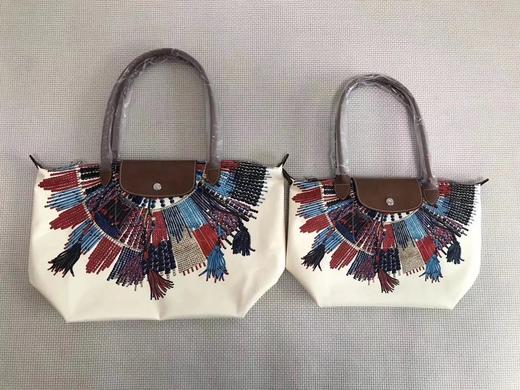 珑骧马赛系列新款缤纷色彩花纹图案手提单肩大容量中号大号托特包妈咪包 商品图10