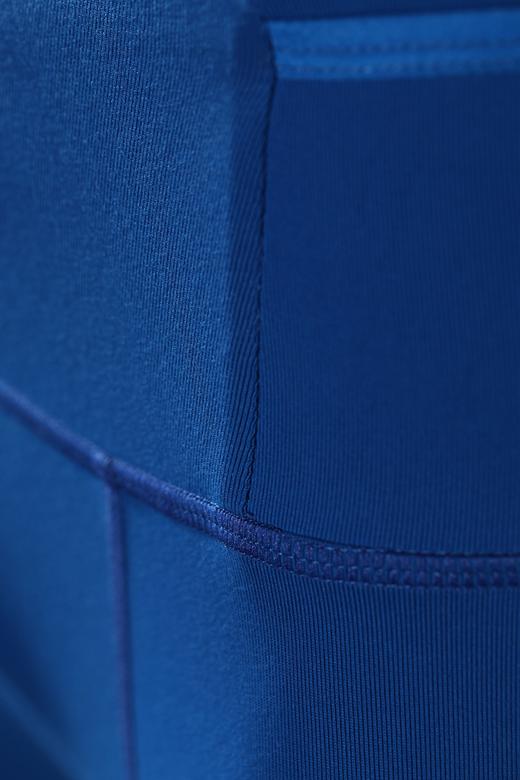 严素运动紧身短裤，蓝黄配色，弹性跑步运动紧身裤，男 / 女款，严素态度 商品图5