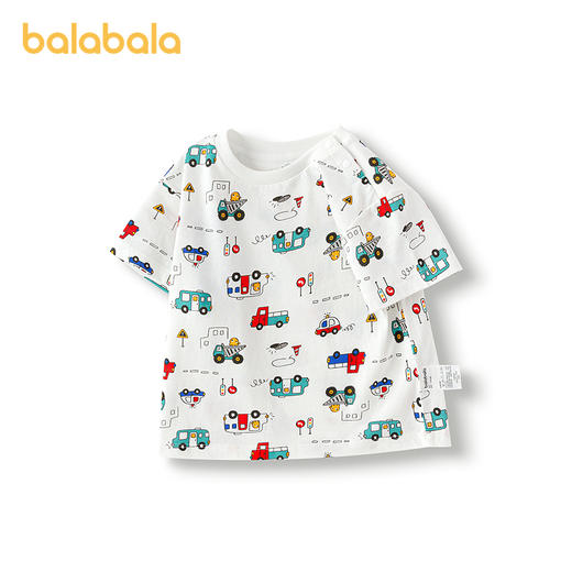 【爆品主推】巴拉巴拉婴儿t恤宝宝上衣男女童短袖2025新款夏季全棉舒适透气萌 商品图4