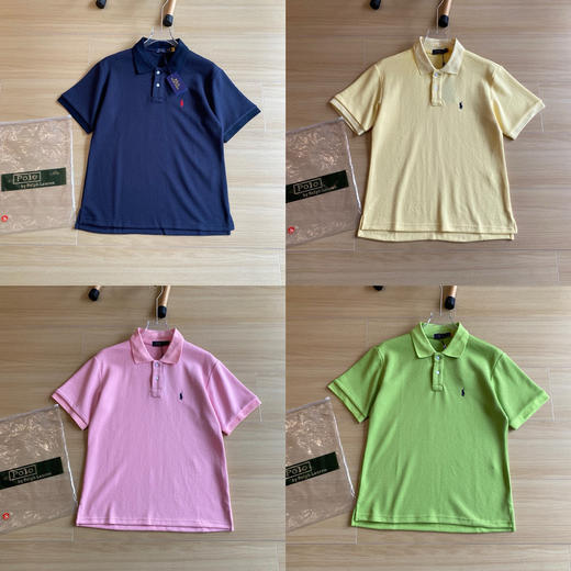 点此购买 拉夫劳伦十二色通勤商务休闲纯色小LOGO刺绣纯棉短袖polo衫 cp 311083 商品图1