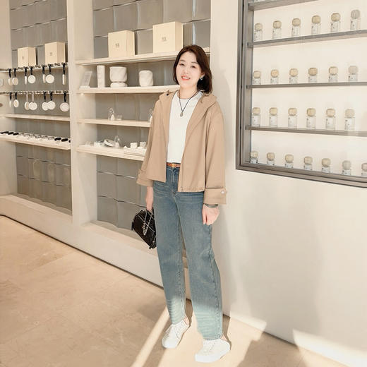 火桐hooton 露珠系列 丝羊毛精纺连帽短外套ZB7020 商品图2