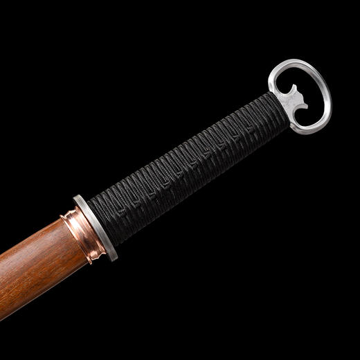 无尽环首刀 花纹钢 唐横刀剑 龙泉沈广隆一体刀剑传统刀剑 未开刃 商品图4