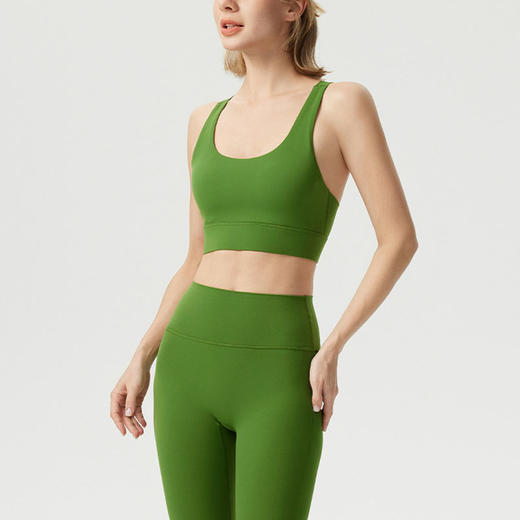 跃牌【周游世界系列】 运动内衣女新款防震跑步一体式固定杯聚拢收副乳文胸瑜伽健身背心 BR1552 商品图3