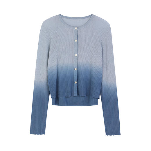 NEELLY纳俪商场同款春季新款渐变软糯舒适针织衫两件套女修身上衣N25032A01144 商品图3