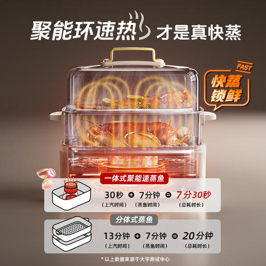 大宇【全钢电蒸锅】多功能蒸锅蒸煮炖一体 家用304不锈钢多层18L大容量蒸汽锅 预约早餐S30 商品图2