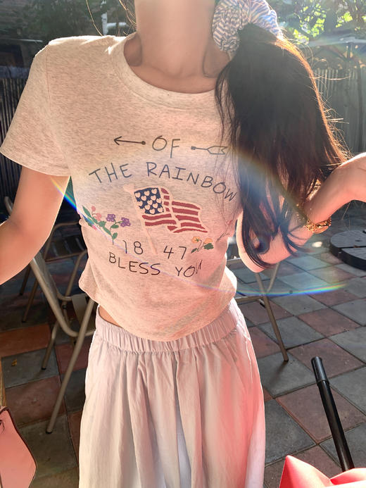 【99元任选2件】新品现货秒杀！卖完下架不再补 ！微信粉丝打折价！！印花短款短袖T恤 商品图6