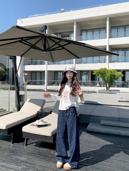 【149元任选2件】 现货！小熊印花宽松长袖T恤 商品图9