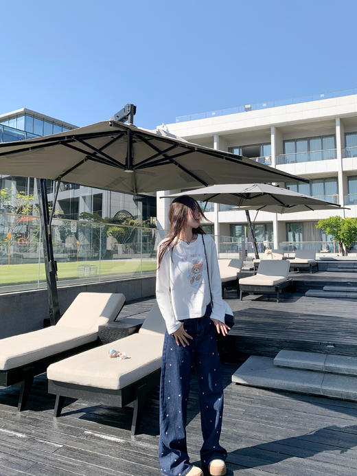 【149元任选2件】 现货！小熊印花宽松长袖T恤 商品图10