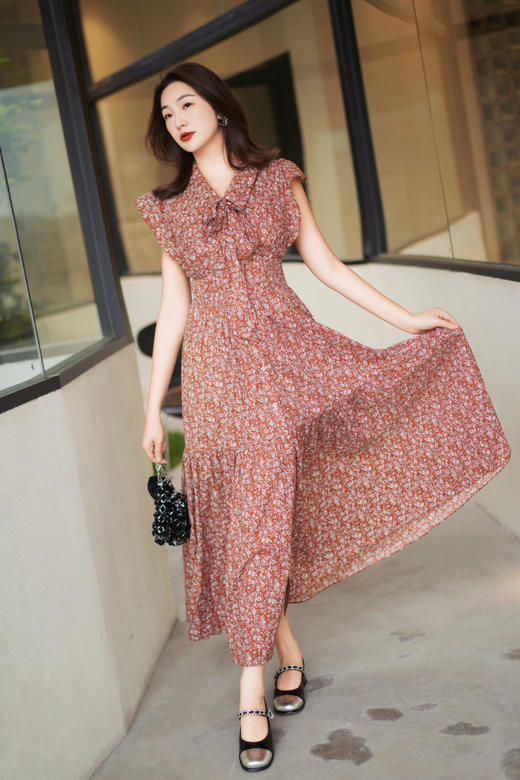 westory春季新款休闲小低跟金属头系带玛丽珍皮鞋W24AE56921 商品图6