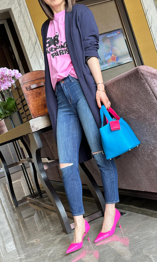 westory女鞋春夏新款凉鞋高跟后空单鞋W23AH55991 商品图6