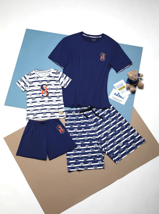 【亲子莫代尔】 SCHIESSER德国舒雅男士夏日海洋系列莫代尔短袖短裤套装39/24328H 商品图9