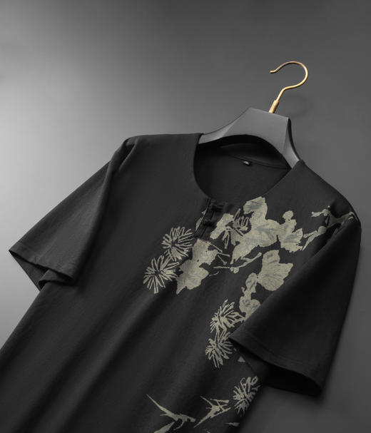 【棉质】【DDA】大依优型大码短袖T恤中国风休闲透气半袖体恤夏季上衣男士 商品图3