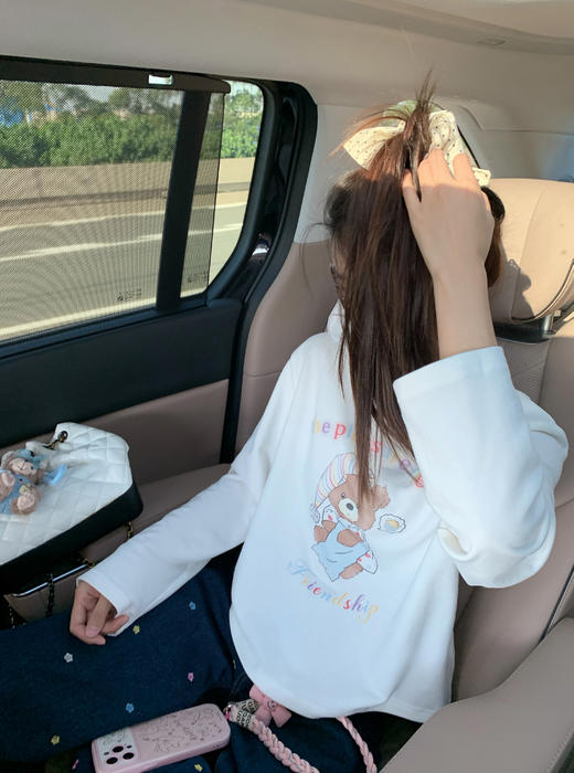 【149元任选2件】 现货！小熊印花宽松长袖T恤 商品图5