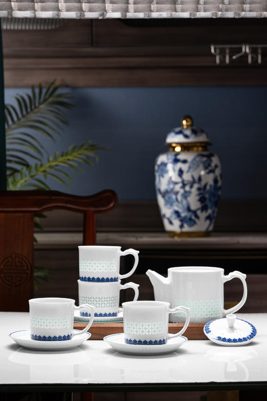 富玉  | 景德镇青花玲珑陶瓷茶器清幽茶咖具 商品图0