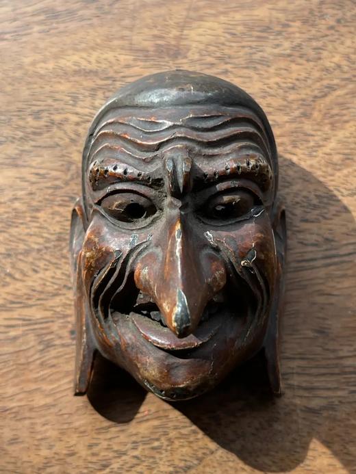 木雕髹漆戏偶罗汉头像，顺丰包邮 商品图8