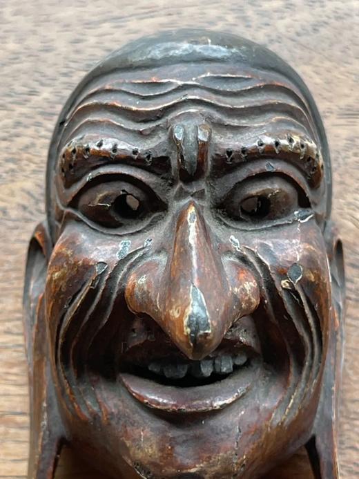 木雕髹漆戏偶罗汉头像，顺丰包邮 商品图13