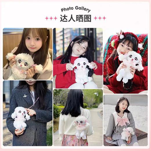 4楼Eubelle欧蓓 CozyWorld亮片卷卷-贵宾犬公仔斜挎包（送品牌手提袋+精美贴纸1张） 3岁以上 活动价：219元 商品图3