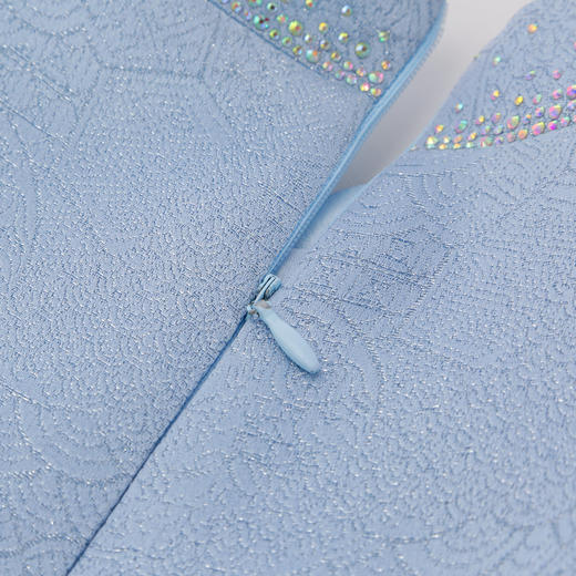 QF804斯尔丽25新款商场同款宴会改良旗袍烫钻加手工钉绣修身连衣裙 商品图7