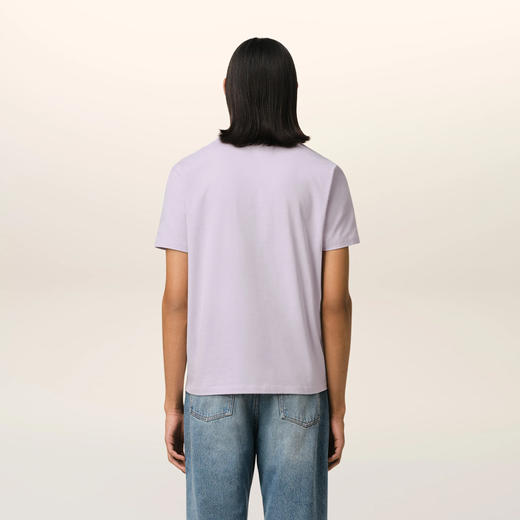 AMI 男士心形徽标刺绣棉质圆领短袖T恤 浅紫色 HTS060 724 504 商品图2