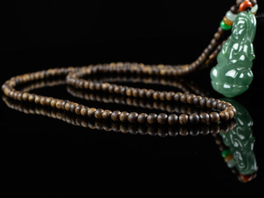 XY0066原创沉香+翡翠底色观音挂件 商品图3