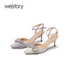 westory女士高跟鞋女鞋凉鞋细跟性感55301 商品缩略图0